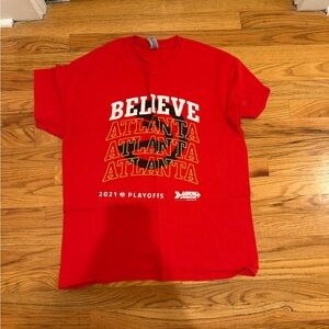 Red Atlanta Hawks Playoff T-Shirt